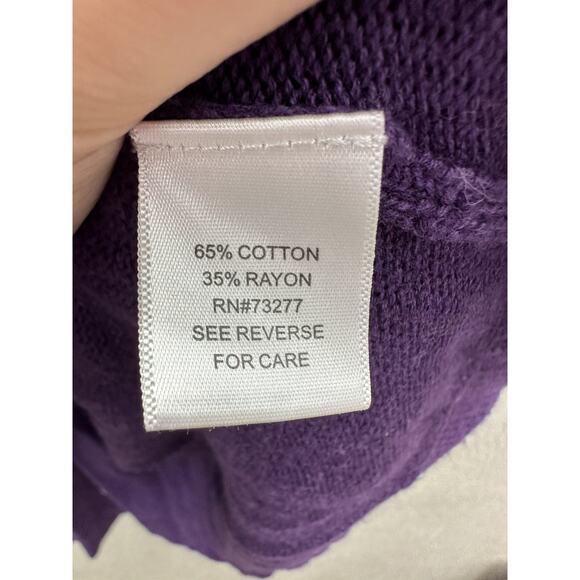 Womens Apt. 9 Cover Up Plus Size 1X Purple 3/4 Sleeve - Picture 6 of 12